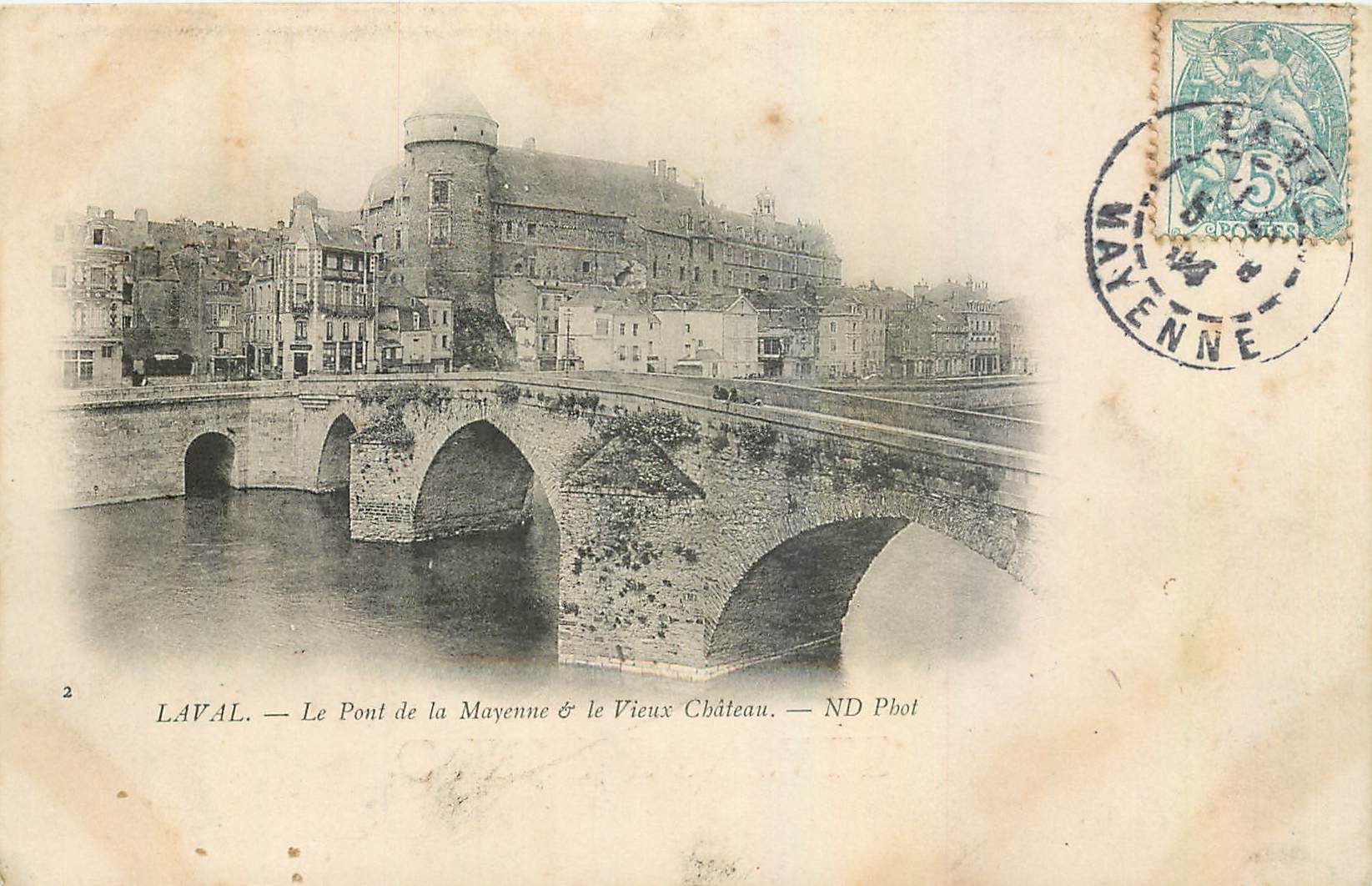 Laval — Le Pont de la Mayenne & le Vieux Château — ND Phot