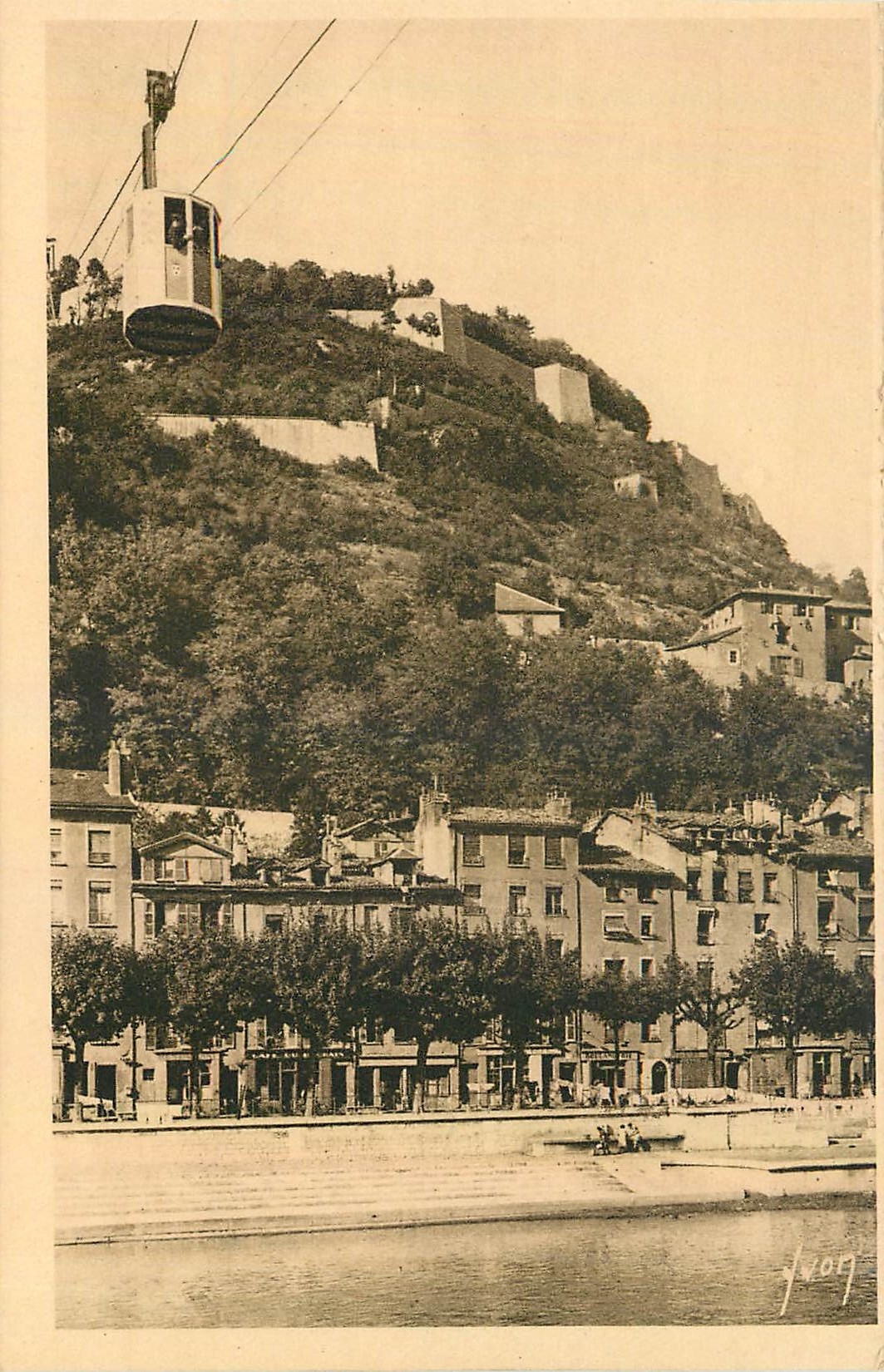 CPA Grenoble Isere Le Fort Rabot et le Teleferique de la Bastille 