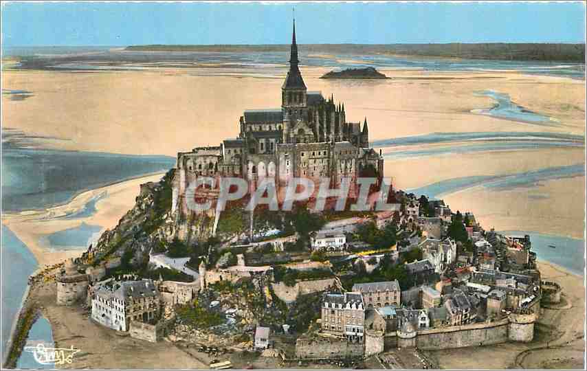 CPM Mont Saint Michel Manche Vue generale aerienne 