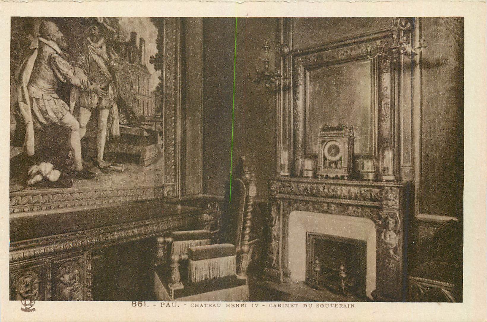 CPA Pau Chateau Henri IV Cabinet du Souverain 