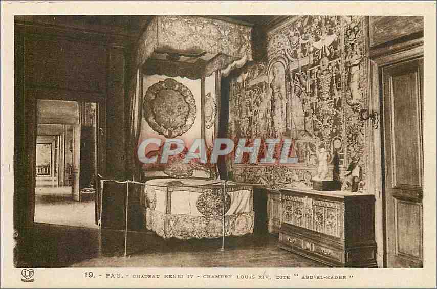 Pau - Schloss Henri IV - Zimmer von Louis XIV, genannt 'Abd-el-Kader'
