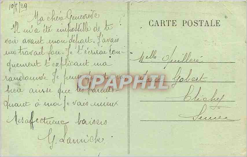 CPA Dieppe Vue generale prise du vieux chateau  — Rückseite