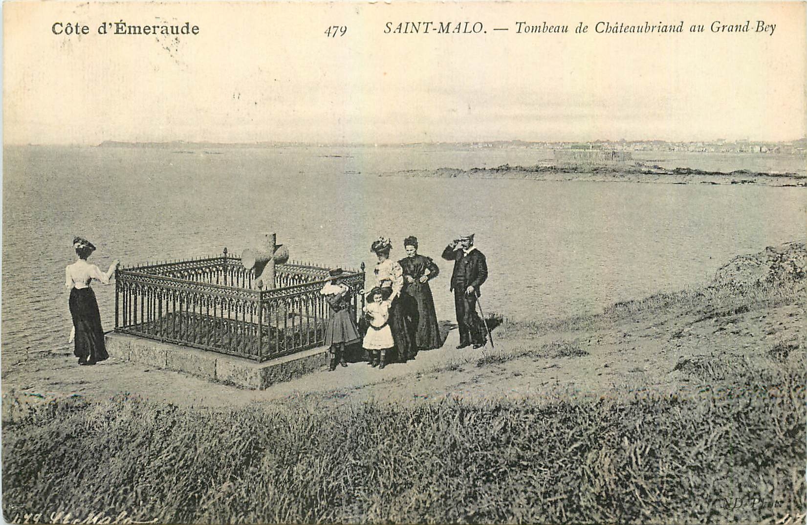 Saint-Malo — Tombeau de Châteaubriand au Grand-Bey — Côte d'Émeraude