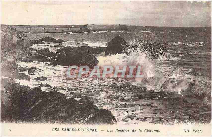 CPA Les Sables d'Olonne Les Rochers de la Chaume 