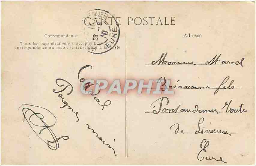 CPA Versailles Le Palais  — Verso