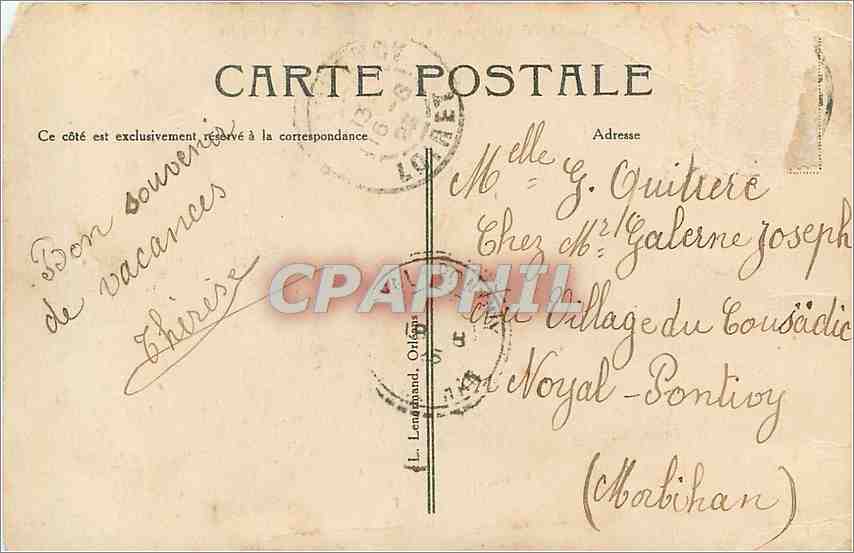 CPA Beaugency Loiret La Tour dite de Cesar et l'Eglise  — Rückseite