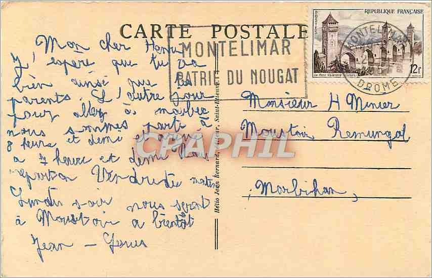 CPA Abbaye de ND de Bon Secours a Maubec pres Montelimar Drome Vue Generale  — Rückseite