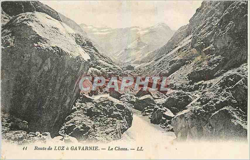 CPA Route de Luz a Gavarnie Le Chaos 