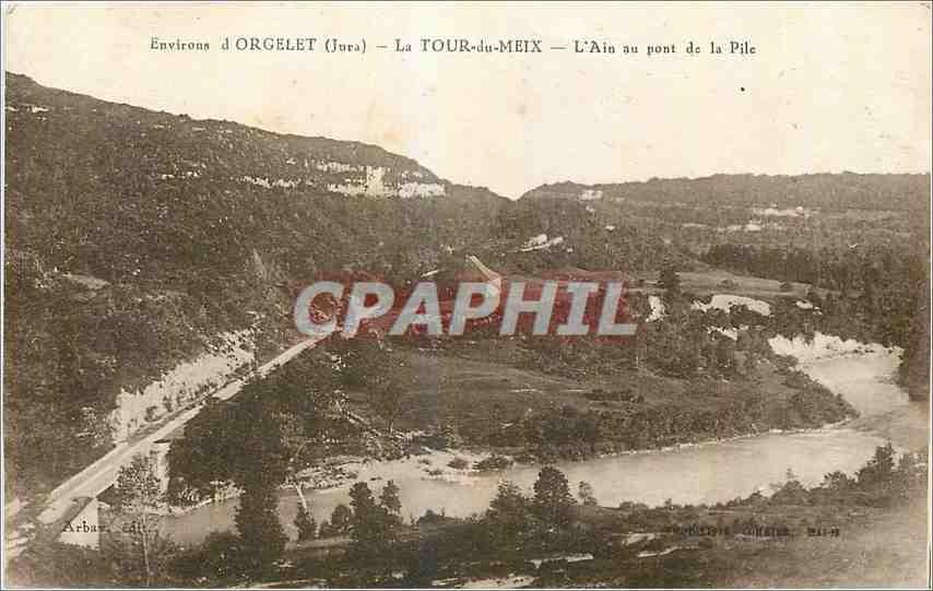CPA Environs d'Orgelet Jura La Tour du Meix L'Ain au pont de la Pile 
