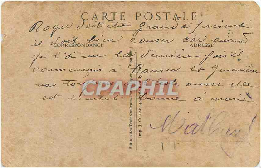 CPA Femme Alsace — Rückseite