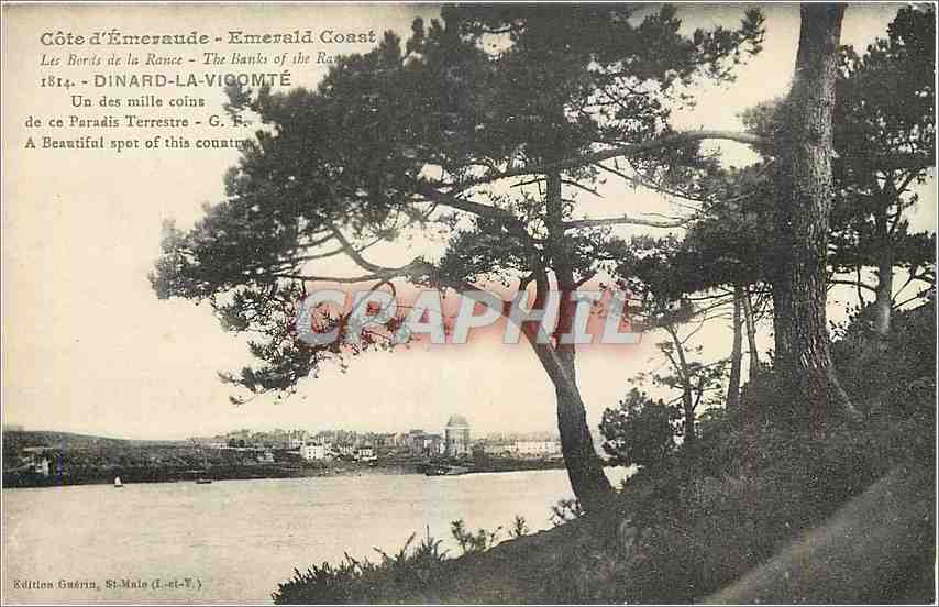 Côte d'Émeraude - Emerald Coast — Les Bords de la Rance — Édition Guérin, St-Malo (Il-et-V.)