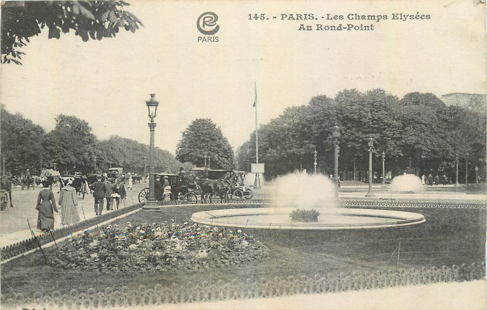 CPA Paris Les Champs Elysees Au Rond Point 