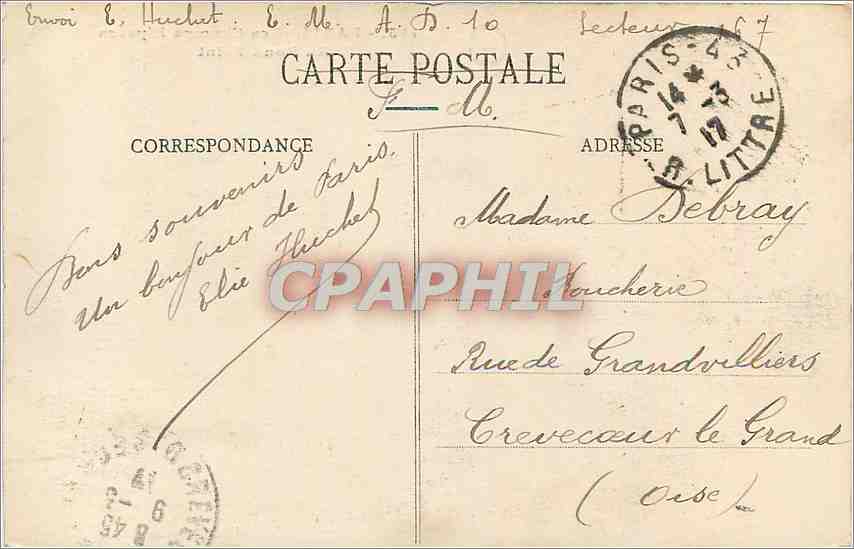 CPA Paris Les Champs Elysees Au Rond Point  — Rückseite