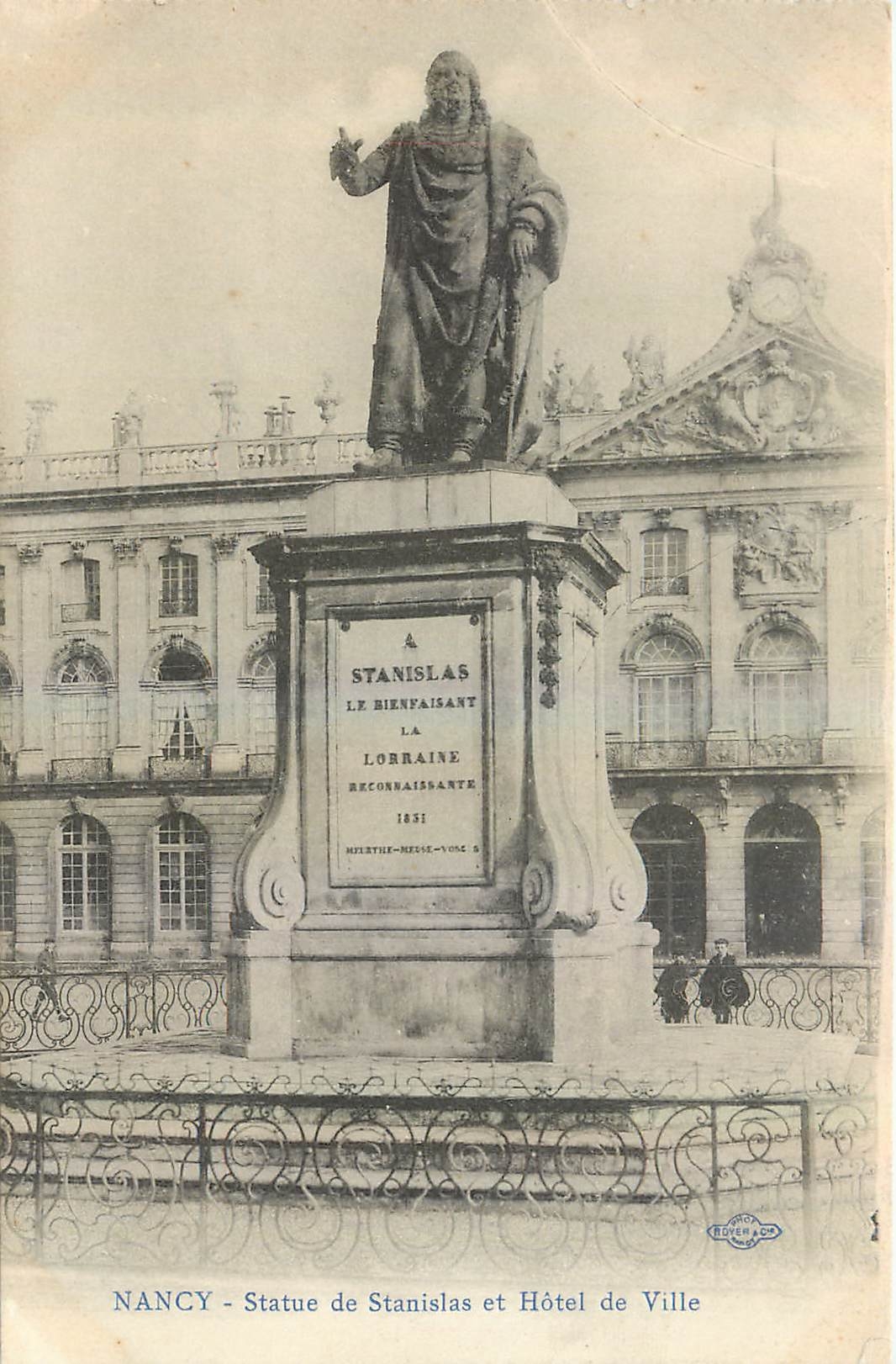 CPA Nancy Statue de Stanislas et Hotel de Ville 