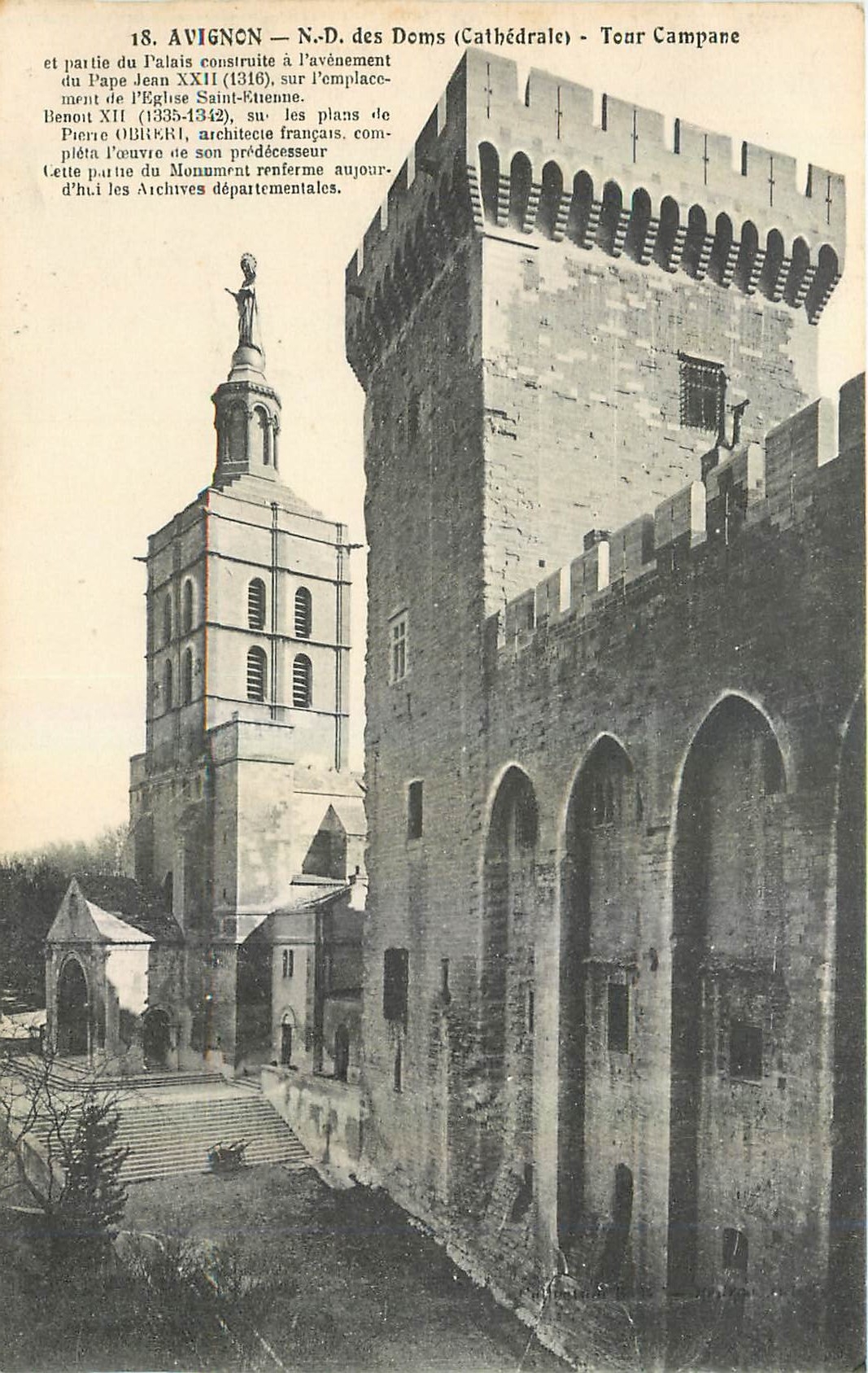 CPA Avignon ND des Doms Cathedrale Tour Campane 