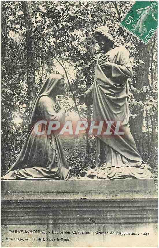 Paray-le-Monial - Éclos des Chapelins - Groupe de l'Apparition - Mme Drago, art. de piété, Paray-le-Monial - 248