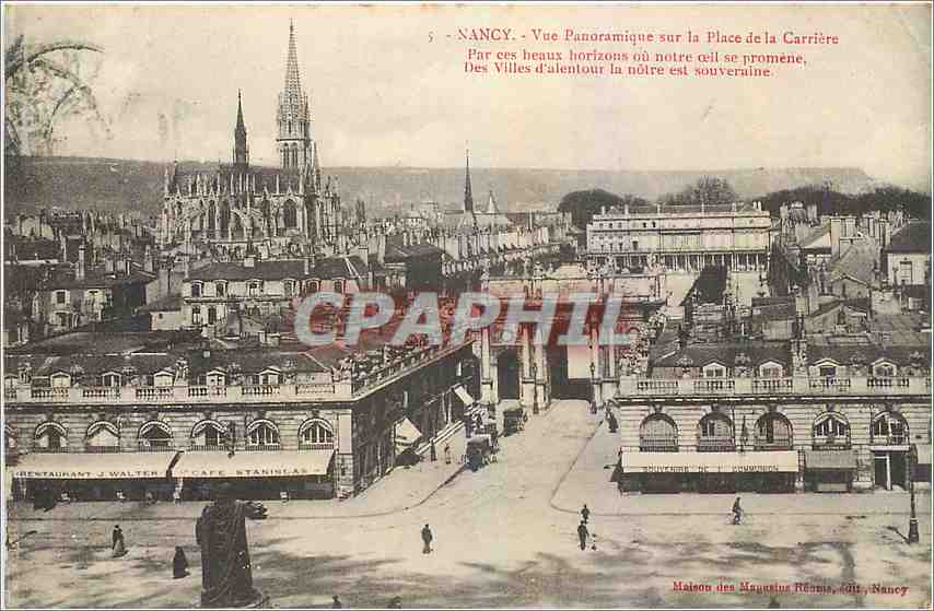 CPA Nancy Vue Panoramique sur la Place de la Carriere 