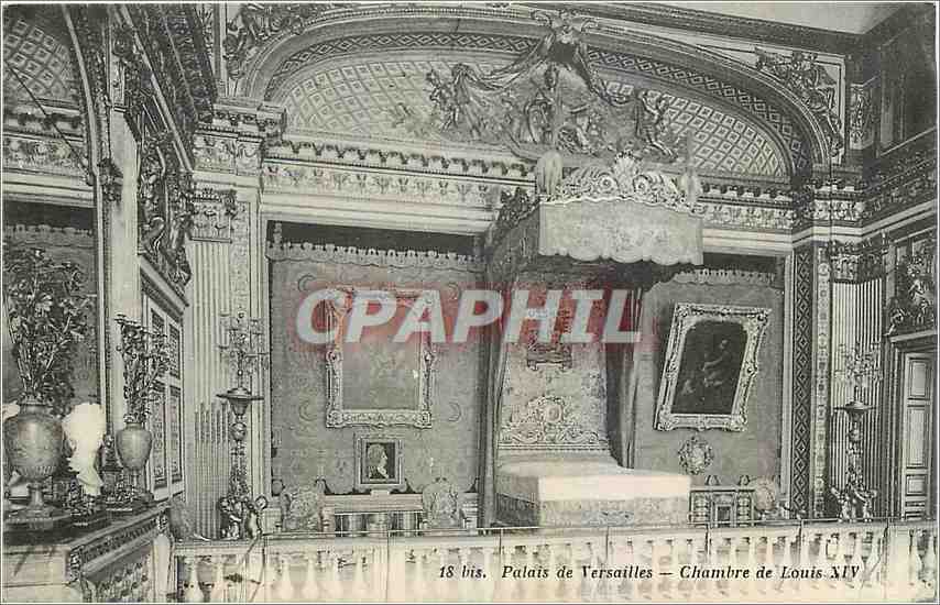CPA Palais de Versailles Chambre de Louis XIV 