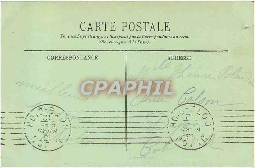 CPA Versailles Le Char d'Apollon le Tapis vert et le Chateau  — Rückseite