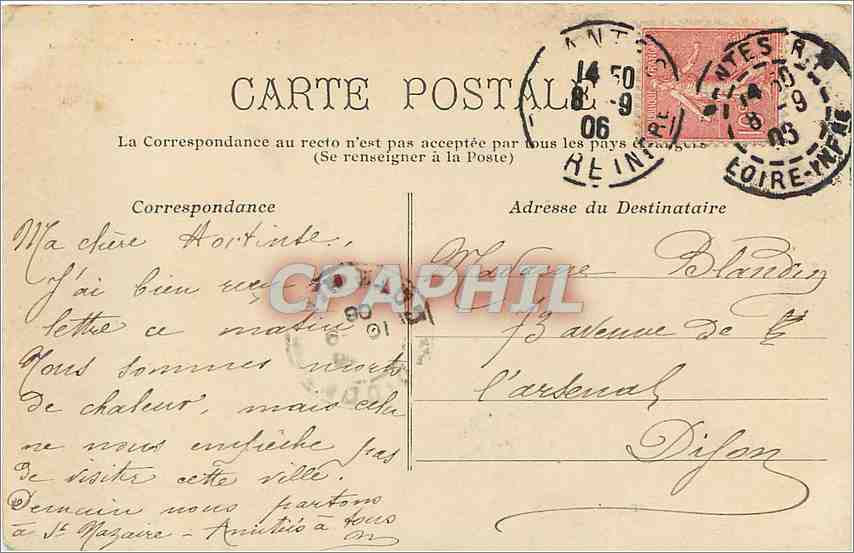 CPA Nantes Entree du Chateau Le Pont Levis  — Rückseite