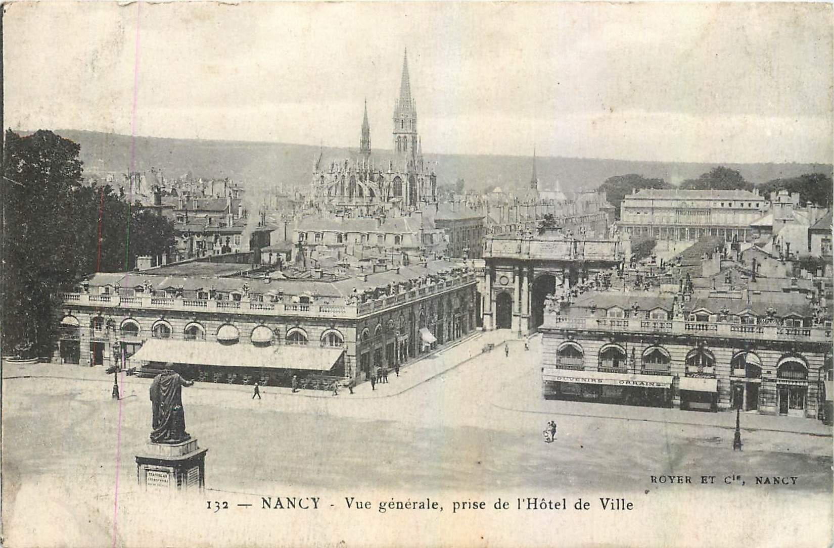 CPA Nancy Vue generale prise de l'Hotel de Ville 