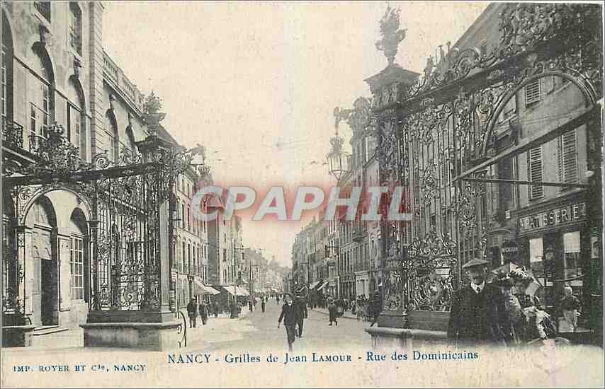 CPA Nancy Grilles de Jean Lamour Rue des Dominicains 