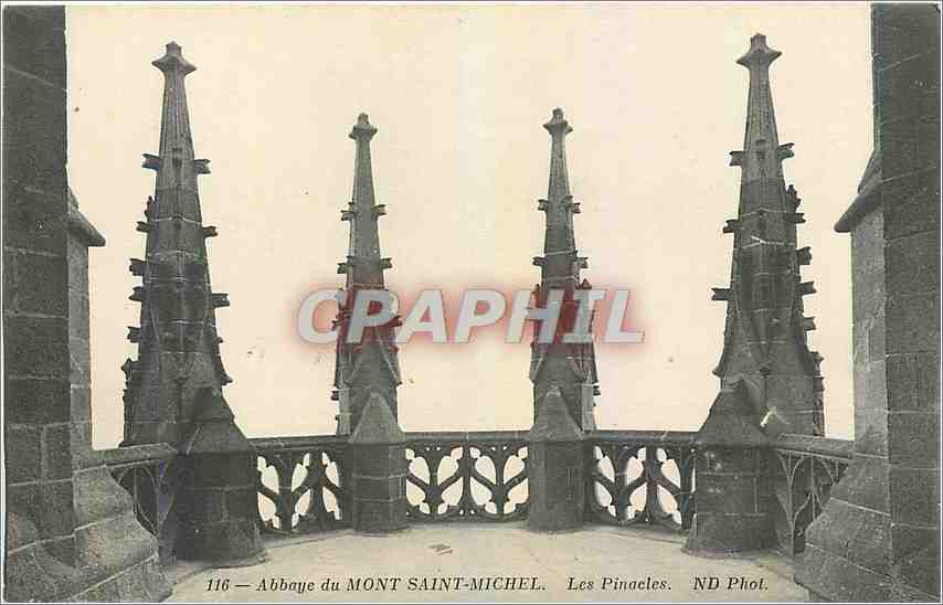 CPA Abbaye du Mont Saint Michel Les Pinacles 