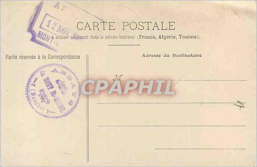 CPA Mont Saint Michel Le Charniere  — Verso