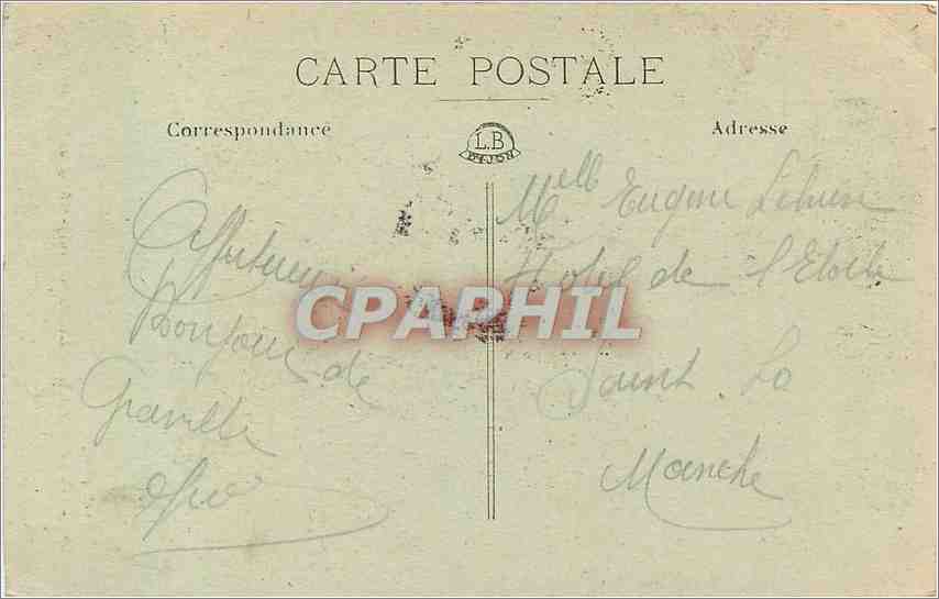 Granville — Le Normandy-Hôtel et le Casino — J. Puel, phot. n°296 — Rückseite
