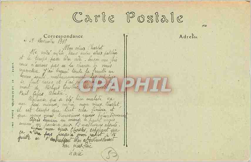 Cherbourg — La Statue de Napoléon Ier et l'Église de la Trinité — ND. Phol. — Rückseite