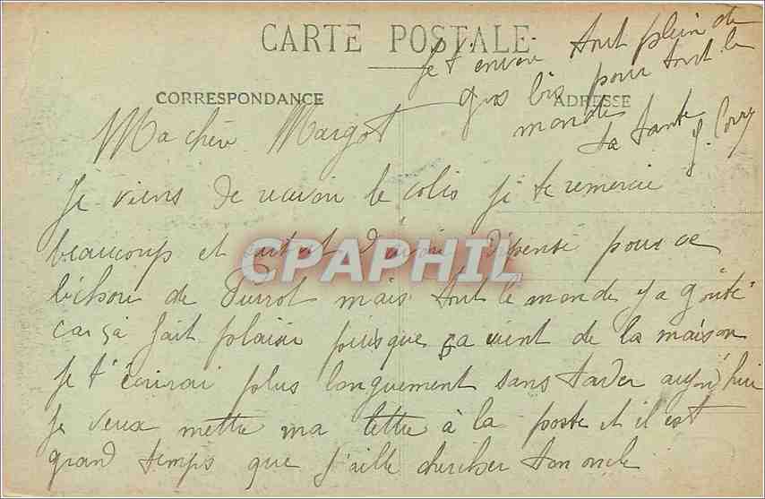 CPA Cherbourg Le Casino vu des Jardins  — Rückseite