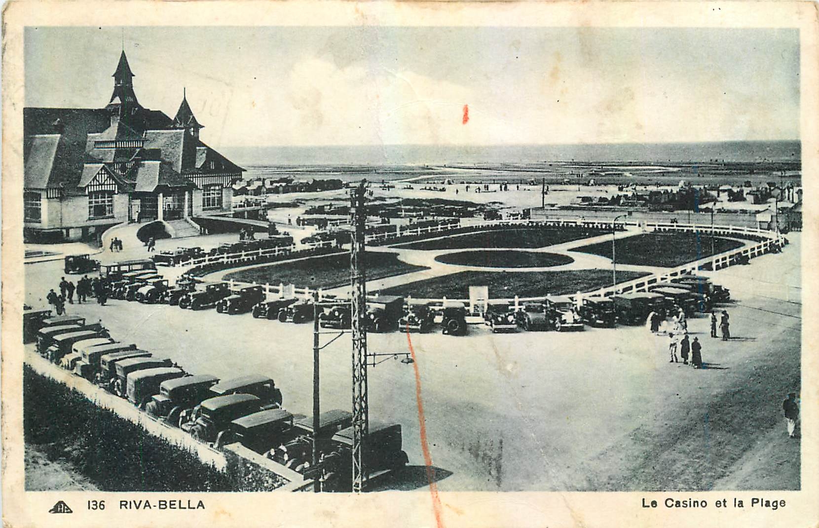 CPA Riva Bella Le Casino et la Plage 