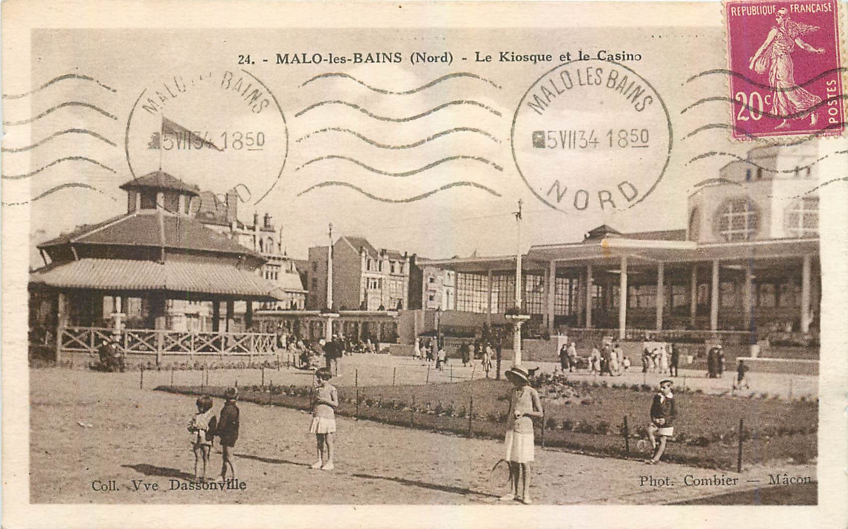 CPA Malo les Bains Nord Le Kiosque et le Casino 