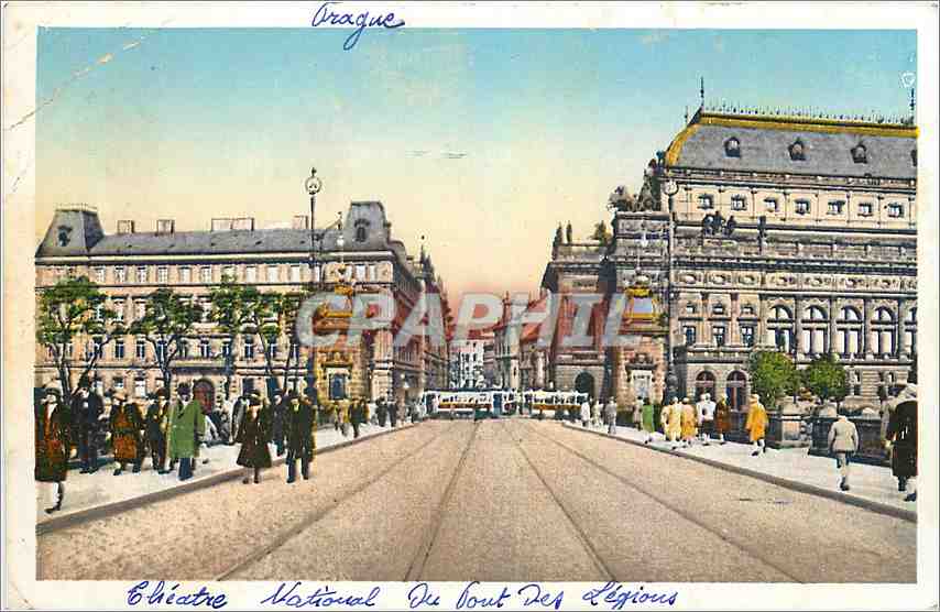 CPA Prague Le theatre national du Pont les Legions 