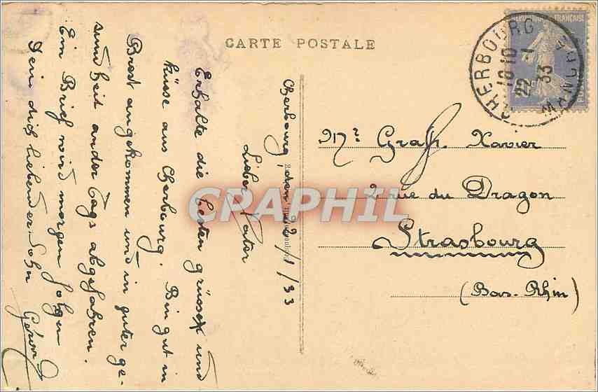 CPA Cherbourg La nouvelle Plage Napoleon  — Rückseite
