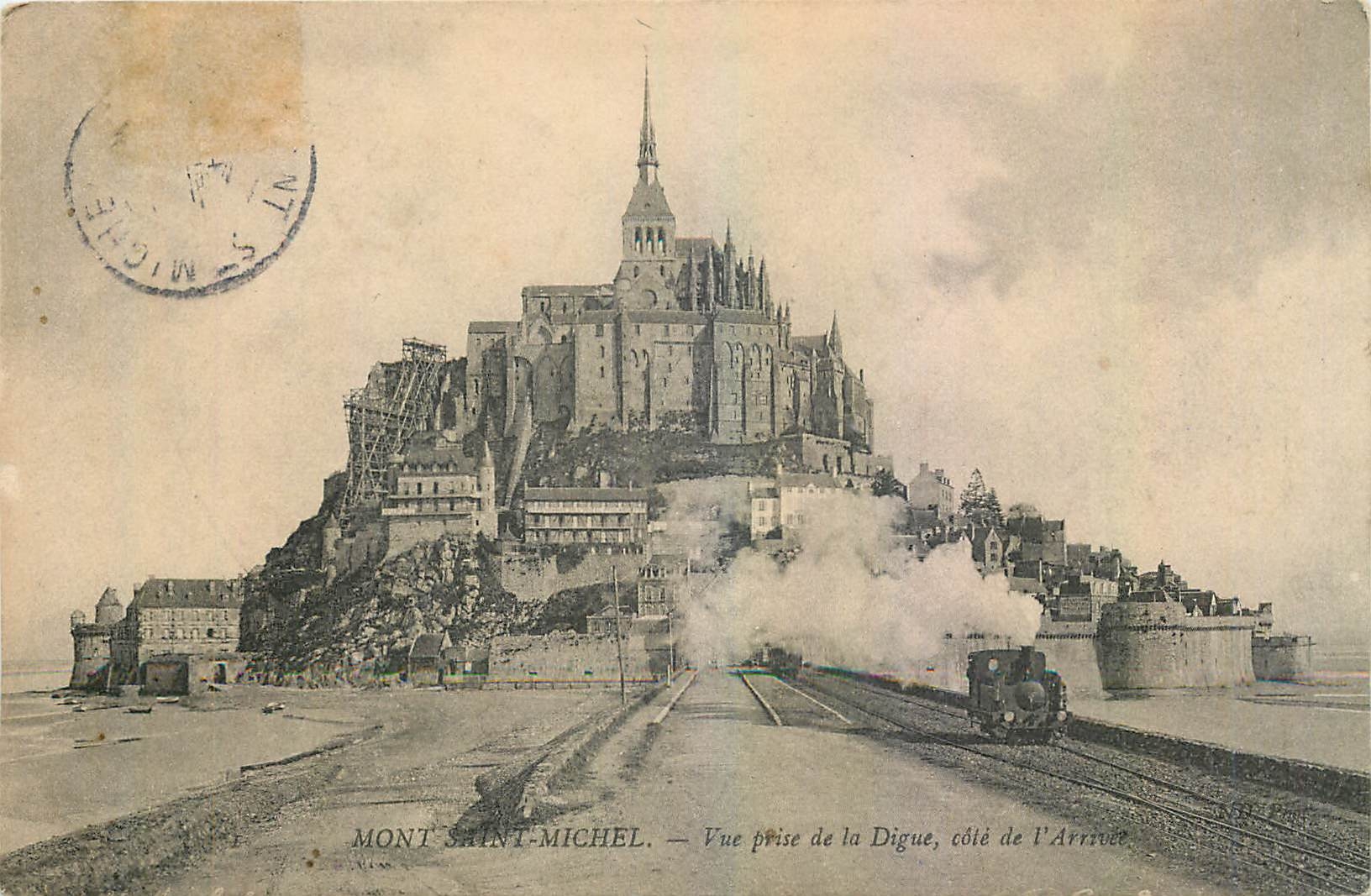 Mont Saint-Michel — Vue prise de la Digue, côté de l'Arrivée