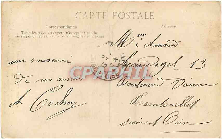 CPA Cherbourg Arsenal Maritime Vieux canon du vaisseau Le Roi Soleil — Rückseite