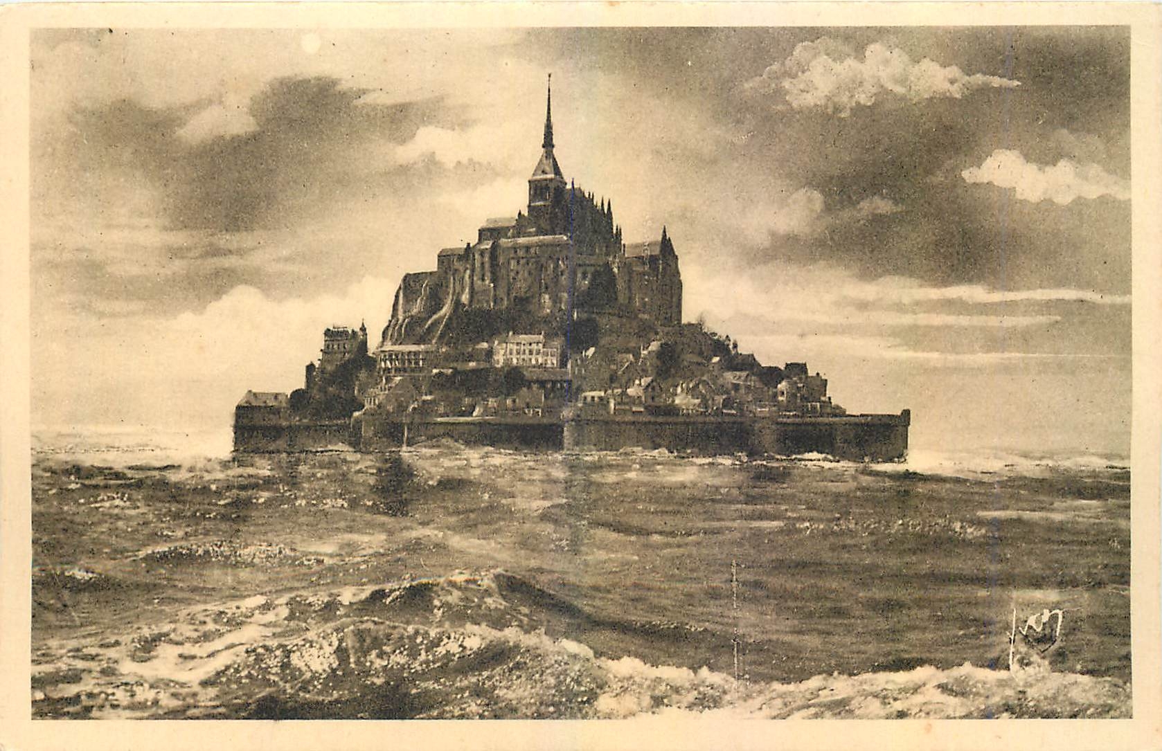 Mont-Saint-Michel — Le Mont par temps d'équinoxe — Les Éditions d'Art Yvon, Paris