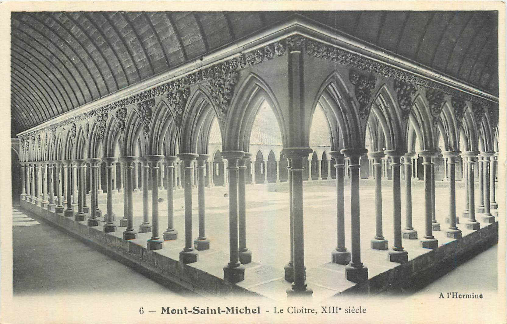 Mont-Saint-Michel — Le Cloître, XIIIe siècle — A l’Herminé, n°6