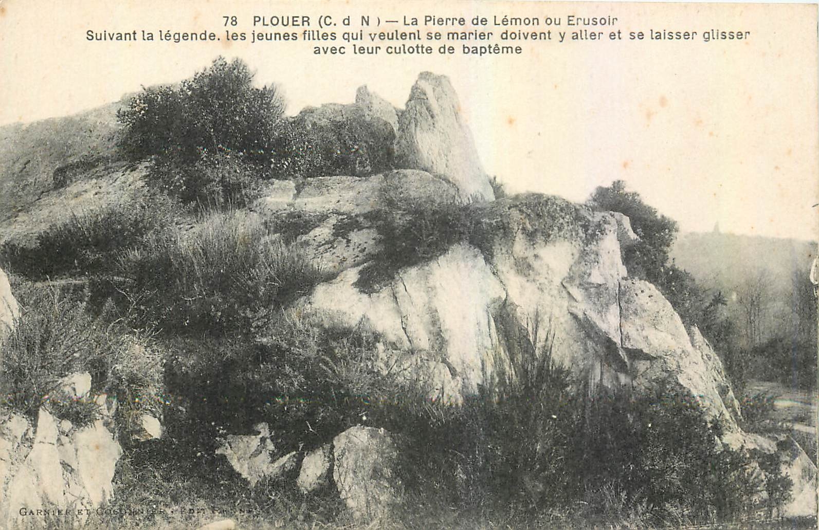 PLOUER (C. d N) — La Pierre de Lémon ou Erusoir — Garnier et Cie, P.P. France
