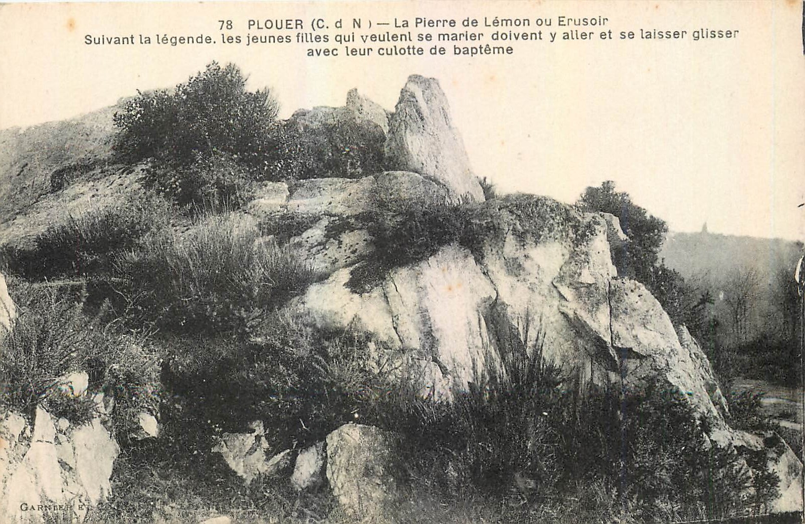 PLOUER (C. d N) — La Pierre de Lémon ou Erusoir — Garner et Cie