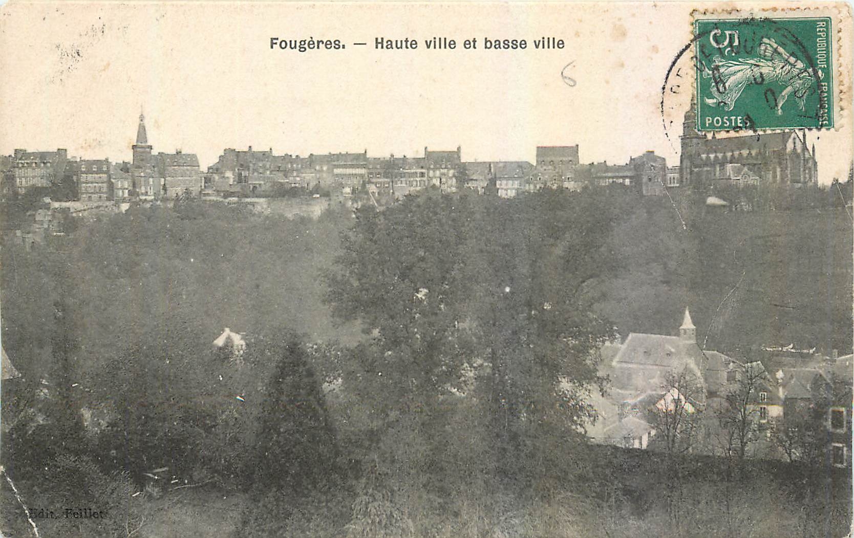 Fougères — Haute ville et basse ville — Edit. Feillet