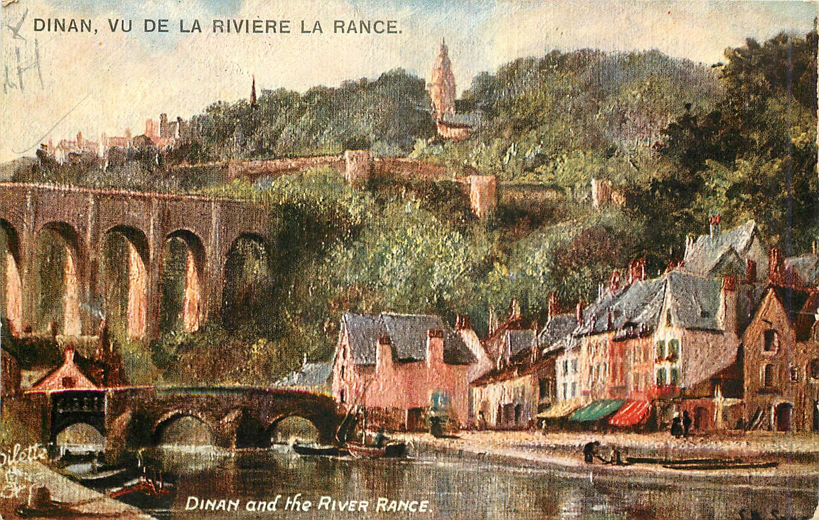 Dinan, vu de la rivière la Rance — éditeur Oilette, série 858