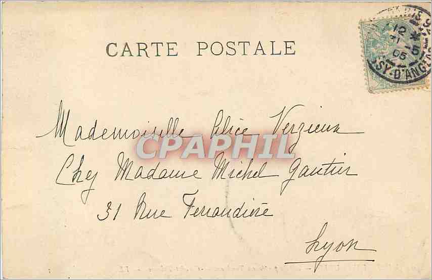 CPA Musee du Louvre Atala portee au Tombeau  — Verso