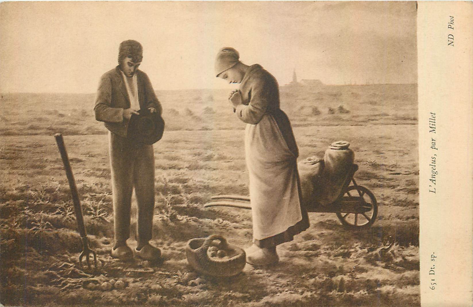CPA L'Angelus par Millet 