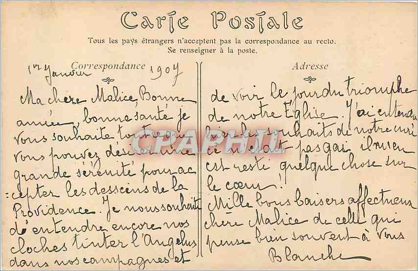 CPA L'Angelus par Millet  — Rückseite