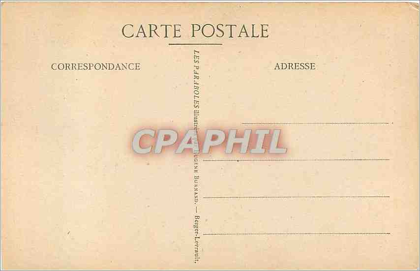 CPA Eugene Burnand Les Paraboles  — Verso