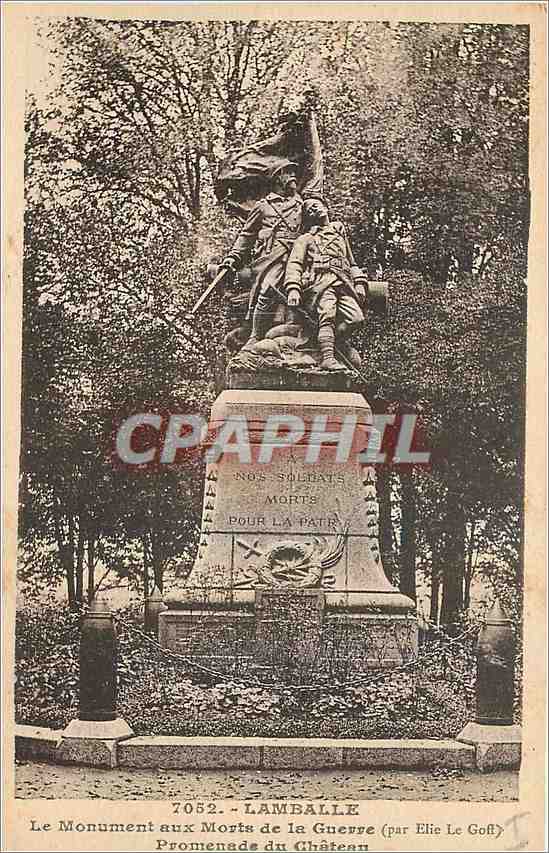 CPA Lamballe Le Monument aux Morts de la Guerre 