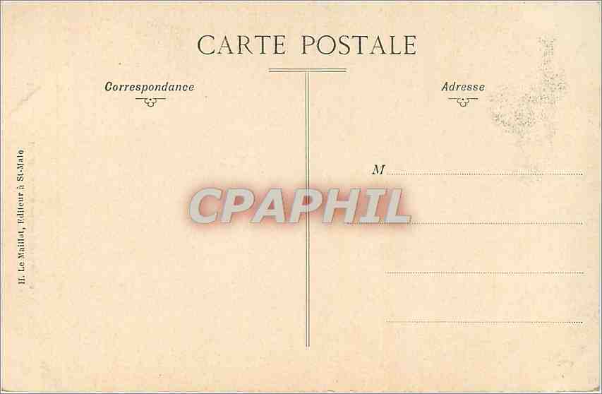 CPA Cote d'Emeraude Le Fort Lalatte  — Rückseite
