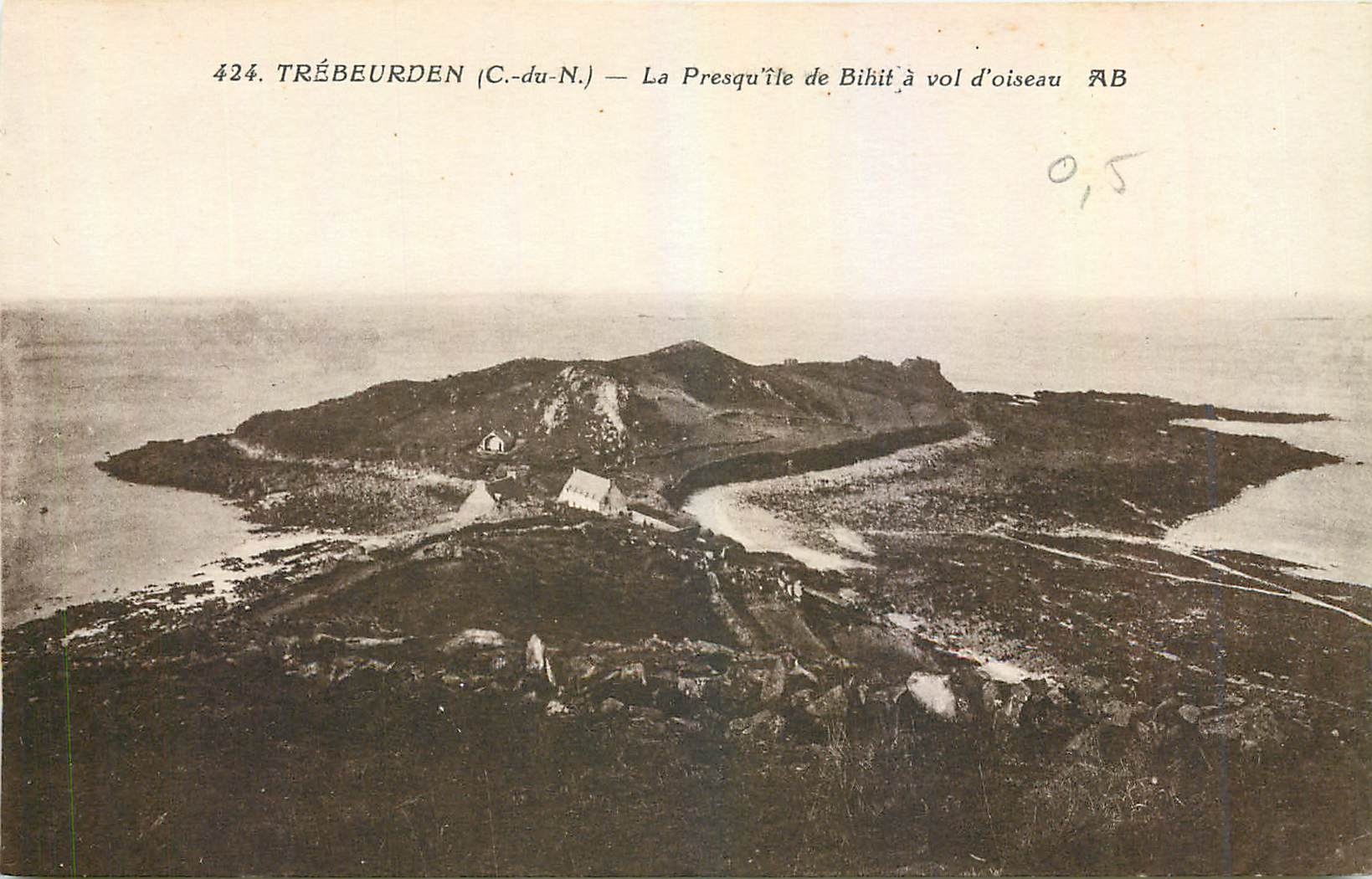 Trébeurden (C.-du-N.) — La Presqu'île de Bihit à vol d'oiseau — Phototypie Angers